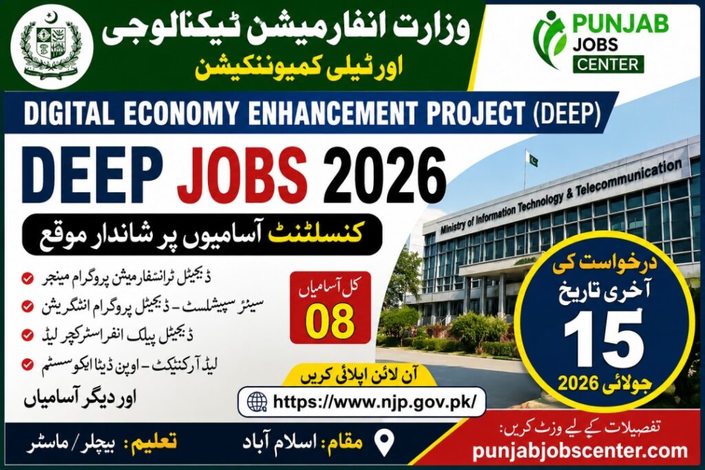 Ministry of IT & Telecommunication DEEP Jobs 2026