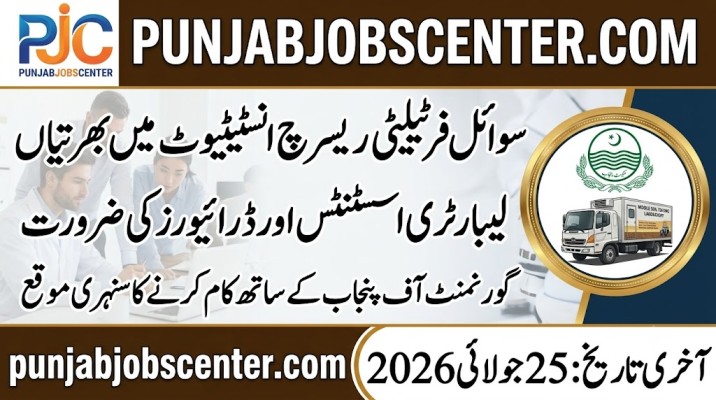 Soil Fertility Research Institute SFRI Lahore Jobs 2026