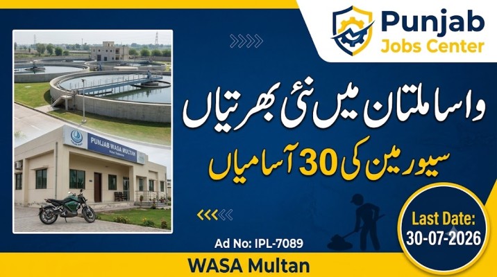 WASA Multan Sewerman Jobs 2026