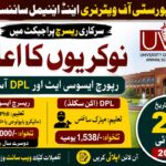 UVAS Lahore Research Project Jobs 2026