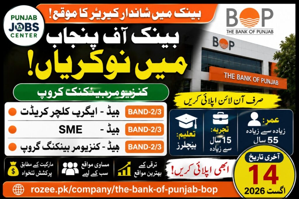 Bank of Punjab BOP Jobs 2026