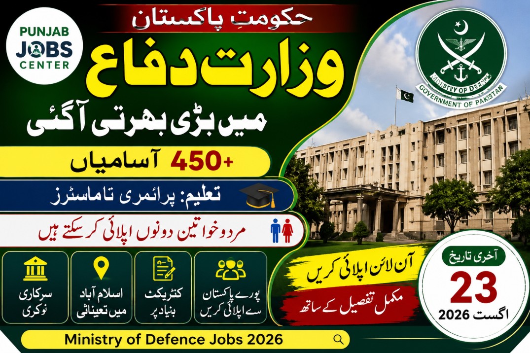 Ministry of Defence Pakistan Jobs 2026
