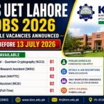 Al Khawarizmi Institute of Computer Science (KICS UET Lahore) Jobs 2026 Announced – Apply Before 13 July